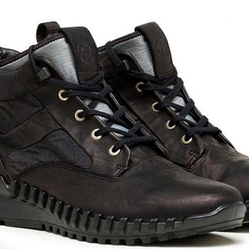 Stone Island Garment Dyed Leather Exostrike Boot With Dyneem