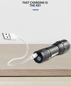 Led taskulamp lanterna T6- 1000 lm, uus (8 foto / 10)