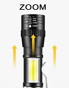Led taskulamp lanterna T6- 1000 lm, uus (7 foto / 10)
