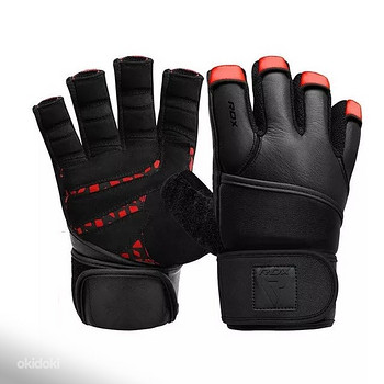 Кожаные перчатки для тяжелой атлетики RDX L7