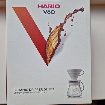HARIO V60-02 керамическая коронка для кофе, белая
