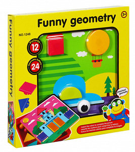 Mosaiik värviliste nuppudega "Funny Geometry" (1 foto / 3)