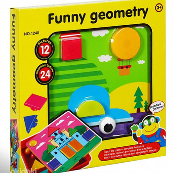 Mosaiik värviliste nuppudega "Funny Geometry"