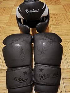 Боксерские перчатки + шлемы Knockout (новые) (1 фото из 1)