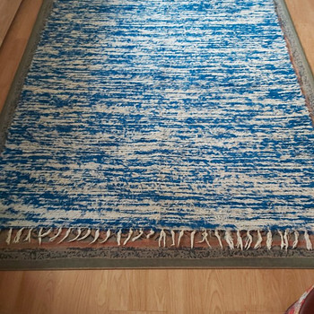 Хлопковый коврик с бахромой