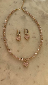 Käsitöö komplekt kristallitega. Kullatud 18k (3 foto / 3)