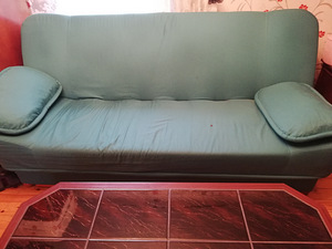Sinakasrohekas diivanvoodi pesukastiga (1 foto / 1)