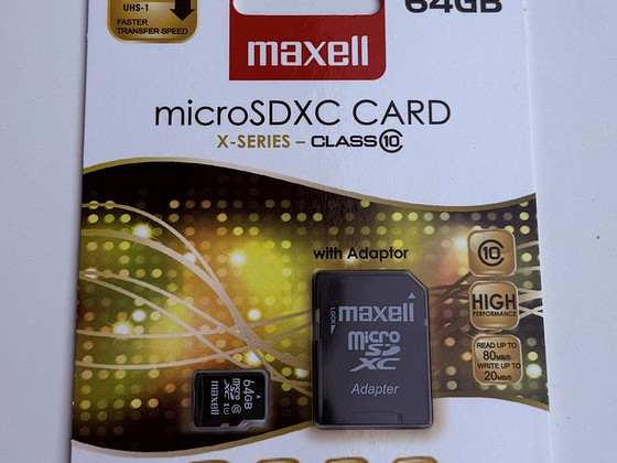 Maxell X-Series microSDXC 64GB Card Class 10