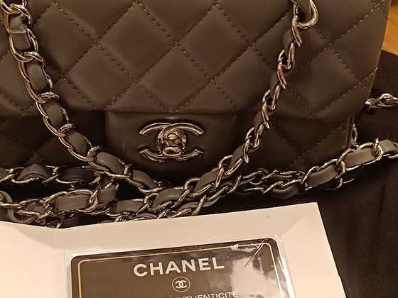 Chanel mini flap bag Grey NEW