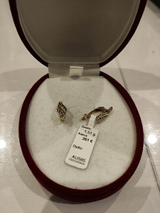 Золотые серьги au585 (2 фото из 2)