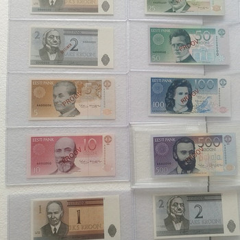 Eesti Kroon 1-500 , AA000000 seeria - proov
