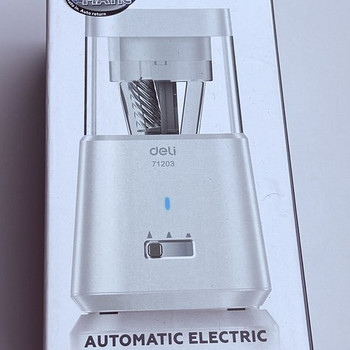 Deli Automatic Electric Pencil Sharpener 71203 , White/Gray