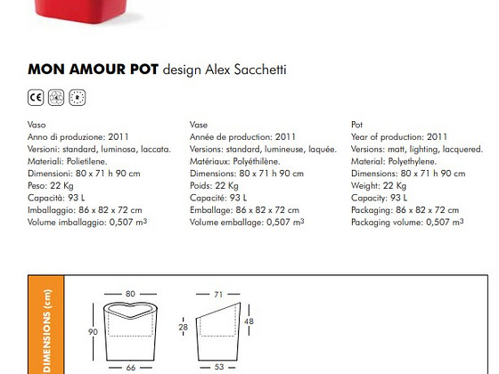 MON AMOUR ГОРШОК дизайн Alex Sacchetti