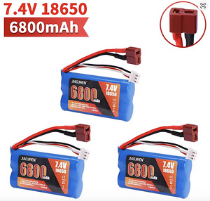 6800Mah akupatarei WLtoysile, 7,4V 3 tk (1 foto / 1)