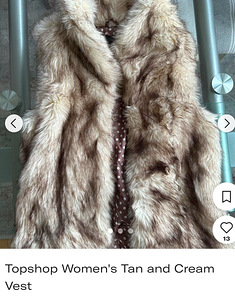 TopShop Women’s Tan and Cream Vest (1 foto / 4)