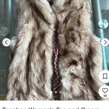 TopShop Women’s Tan and Cream Vest