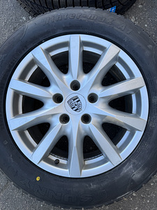 18" оригинальные диски Porsche Cayenne 5x130 + новые шины m+s (1 фото из 9)