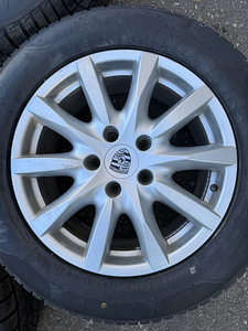 18" оригинальные диски Porsche Cayenne 5x130 + новые шины m+s (2 фото из 9)