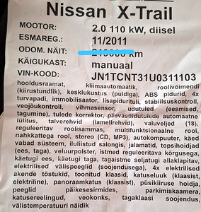 Nissan x-trail 11.2011 г (9 фото из 9)