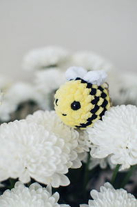 Mesilane võtmehoidja Bee crochet keychain (1 foto / 3)