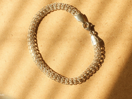 Серебро 925⁰ браслет итальянка, на шею цеп якорн. бисмарк.