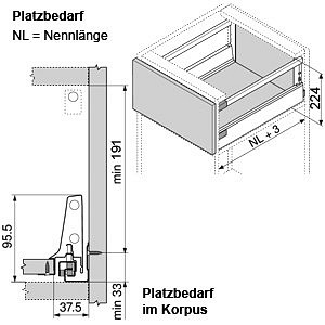 Blum Tandembox Antaro ящик / комплект ящика – 500 мм, 60 кг (6 фото из 7)