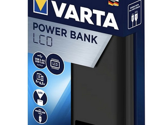 VARTA lcd Powerbank 18200mah , Black