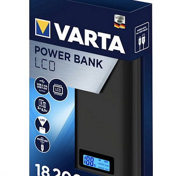 VARTA lcd Powerbank 18200mah , Black