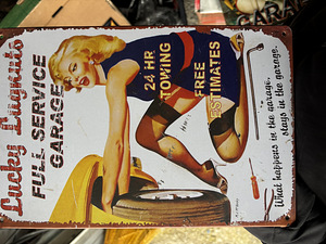 Last Chance Fill er Up Tin Sign Retro motorcycle harley bike (3 foto / 8)