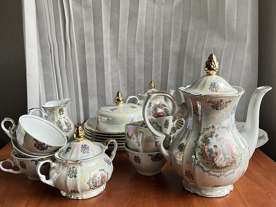 Vintage Kahla teekomplekt, uus, valmistatud SDV-s