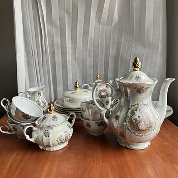 Vintage Kahla teekomplekt, uus, valmistatud SDV-s