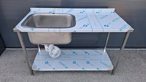 Rst tööpind valamuga vasak 1400x650x900mm (1 foto / 2)