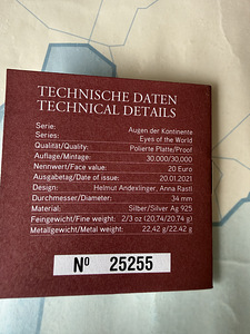 20 euro 2021 Austria (hõbe) (5 foto / 5)