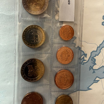 Monaco 2001. aasta euro müntide komplekt