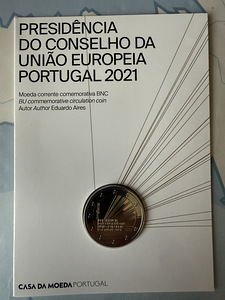 Euro mündid kaartidel Portugal 2020,2021 (3 foto / 3)