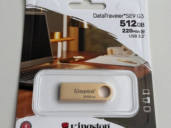 Kingston DataTraveler SE9 G3 512GB USB 3.2 220MB/s , Gold