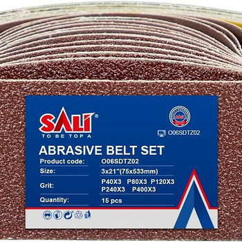 Lihvimislint 75 x 533 mm (3 x 40/80/120/240/400) 15tk