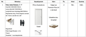 Porta Door Porta Vector Premium T „70” Высота 220 3tk (7 фото из 10)