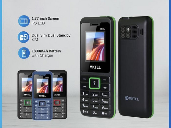 Nuppudega mobiiltelefon Dual SIM-iga