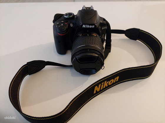 Nikon D3400 + 18-55 AF-P VR Kit koos fotokotiga.