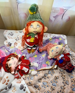 Текстильная кукла ручной работы (8 фото из 10)