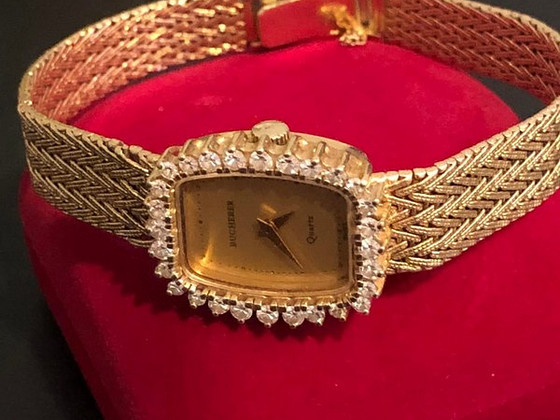 ЖЕНСКИЕ часы, Bucherer Quartz, оригинал 18k проба 750 золото