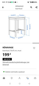 IKEA барный стол + 2 стула (7 фото из 7)