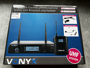 Беспроводной body pack UHF микрофонный комплект Vonyx WM61B (1 фото из 2)