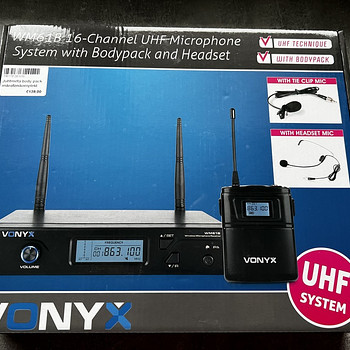 Беспроводной body pack UHF микрофонный комплект Vonyx WM61B
