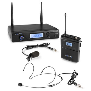 Беспроводной body pack UHF микрофонный комплект Vonyx WM61B (2 фото из 2)