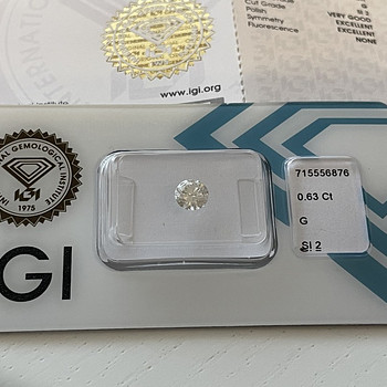 Натуральный бриллиант 0.63ct G/SI2 IGI сертификат