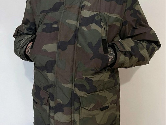 Tuule- ja veekindel khaki militaarparkajakk