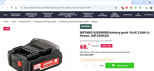 METABO AKU 14,4 V 2 TK. ILUSTI TÖÖTAVAD +LAADIJA (4 foto / 4)