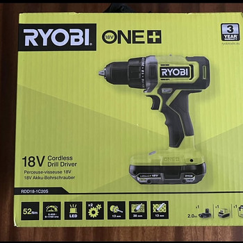 RYOBI ONE+ RDD18-1C20S, 2 AH, новая